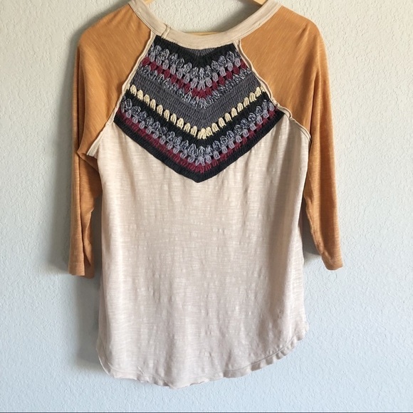 Free People Spring Bound Raglan Crochet Shirt - Picture 3 of 14
